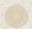 Versace Ember Petal medallion floral wallpaper in pastel mint, pink, and gold