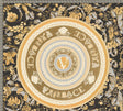 Versace Ember Candlelight metallic medallion floral vinyl wallpaper