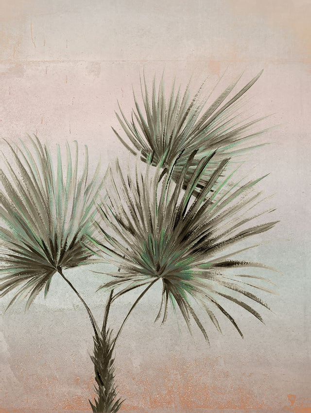 Durango Palm Ombre Wall Mural with Bohemian Leaf Graphics - Eijffinger EJ391564