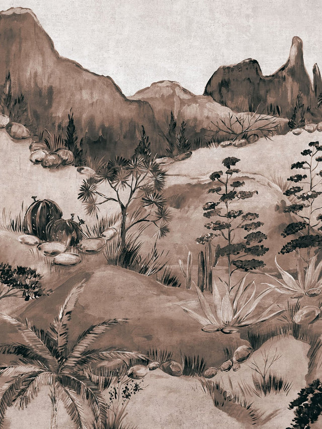 Scenic Savanna Sepia Wall Mural