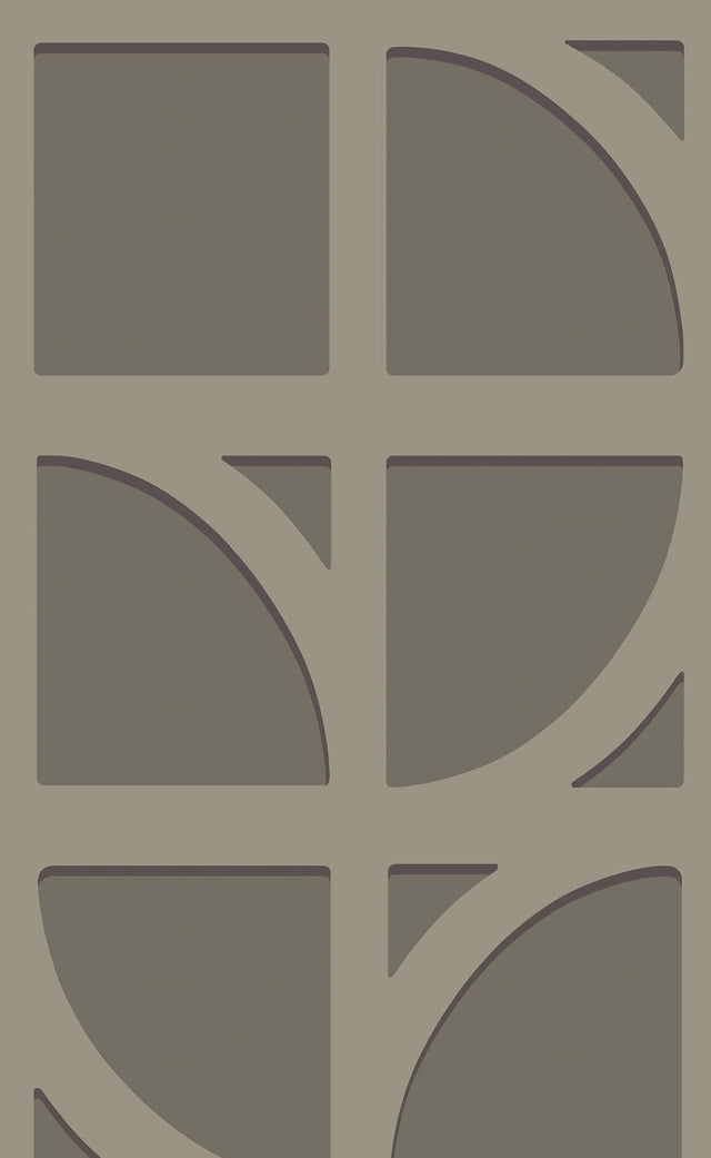 Shapes Dark Grey Curved Trellis Wallpaper
