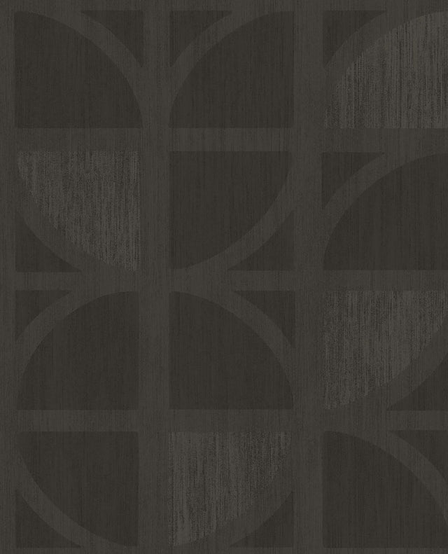 Tulip Chocolate Geometric Trellis Wallpaper
