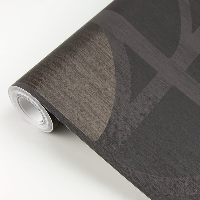 Tulip Chocolate Geometric Trellis Wallpaper
