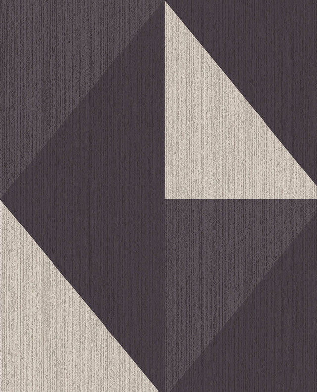 Diamond Black Tri-Tone Geometric Wallpaper