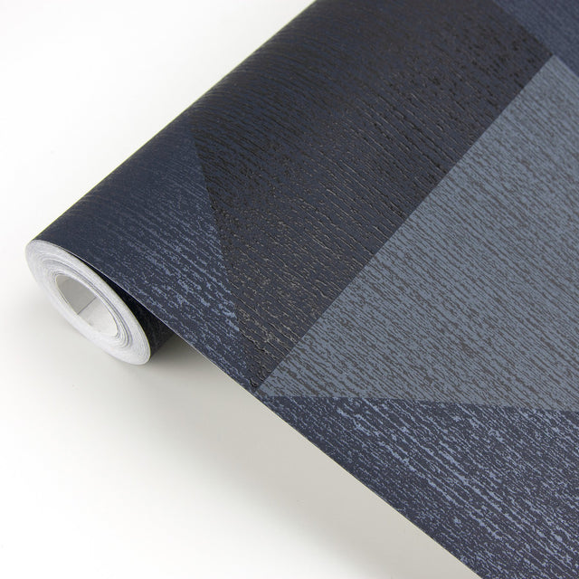Diamond Blue Tri-Tone Geometric Wallpaper