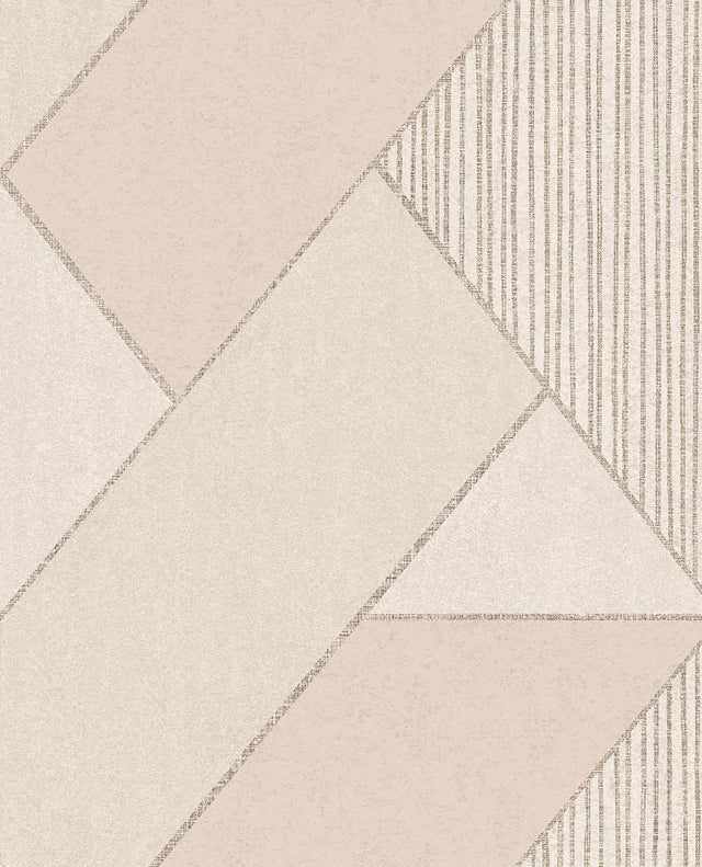 Art Peach Glam Geometric Wallpaper