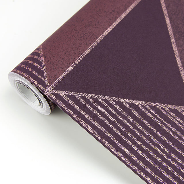 Art Plum Glam Geometric Wallpaper