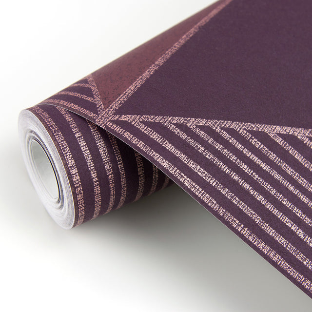 Art Plum Glam Geometric Wallpaper