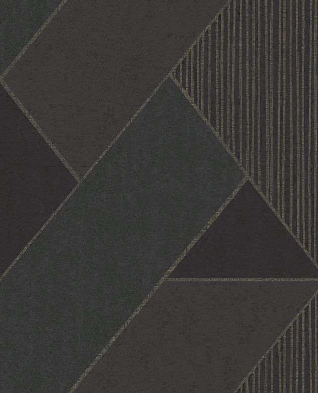 Art Dark Blue Glam Geometric Wallpaper