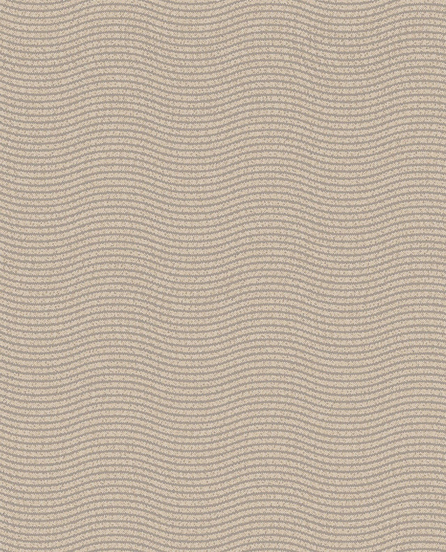 Curves Bronze Glittering Waves Wallpaper