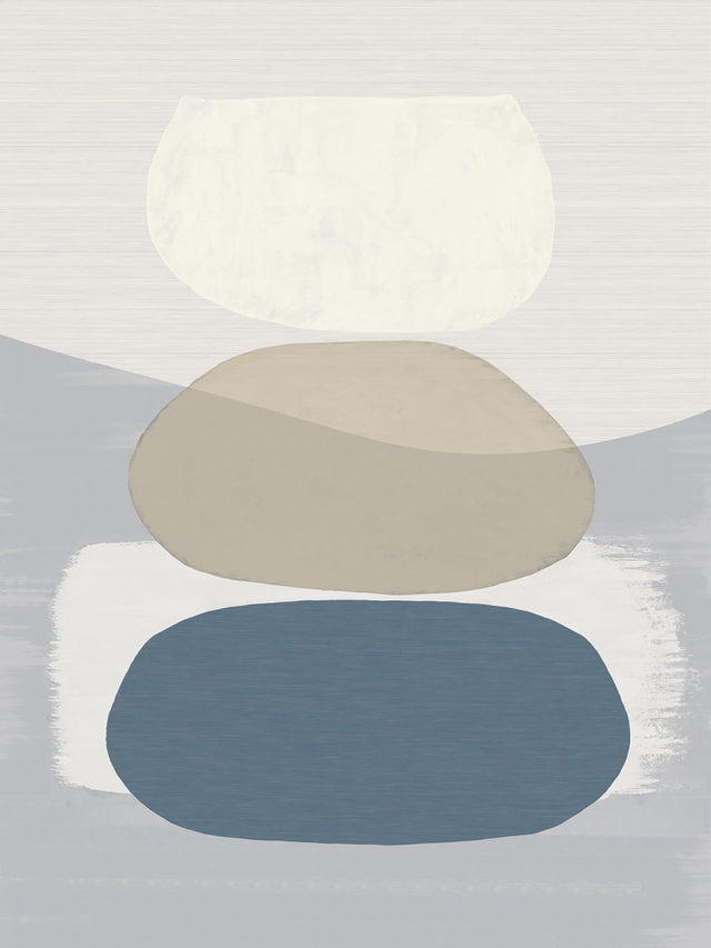 Balancing Rocks Blue Geometric Modern Wall Mural - Eijffinger EJ395892