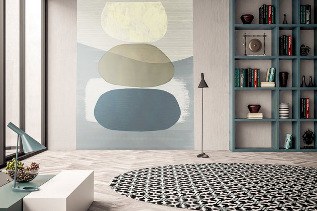 Blue Balancing Rocks Wall Mural