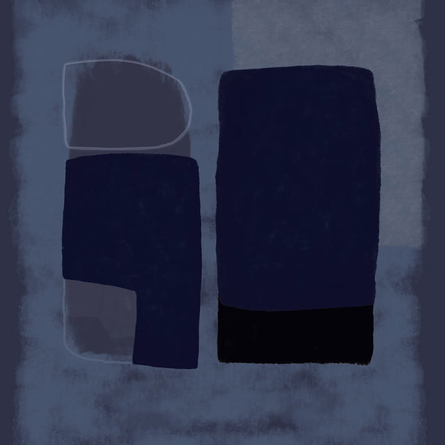 Blue Abstract Wall Mural