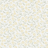 Mira yellow wild rose floral wallpaper by Boråstapeter for Schumacher