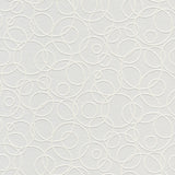 Artemisia White Circles Paintable Wallpaper with Retro Geometric Texture - Brewster 4000-1045-19