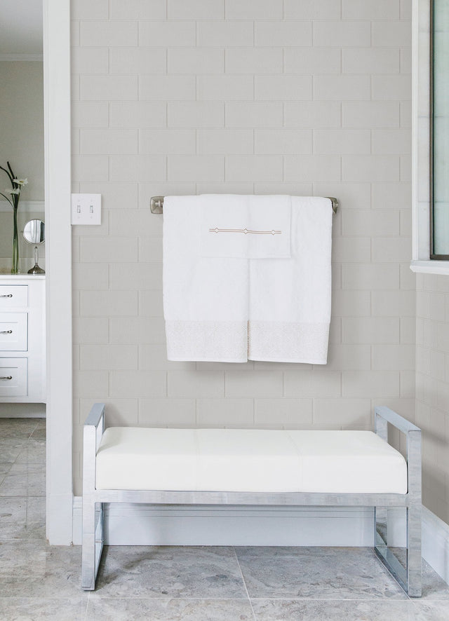 Galley White Subway Tile Paintable Wallpaper with Raised Textured Graphic Pattern - Brewster 4000-21399
