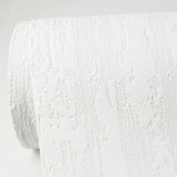 Antoni White Plaster Paintable Wallpaper with Textured Abstract Pattern - Brewster 4000-2409-10