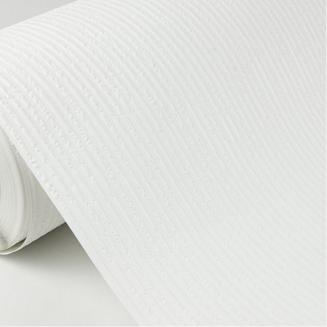 Gareth White Paintable Pin Stripe Wallpaper with Textured Raised Ink - Brewster 4000-2415-11