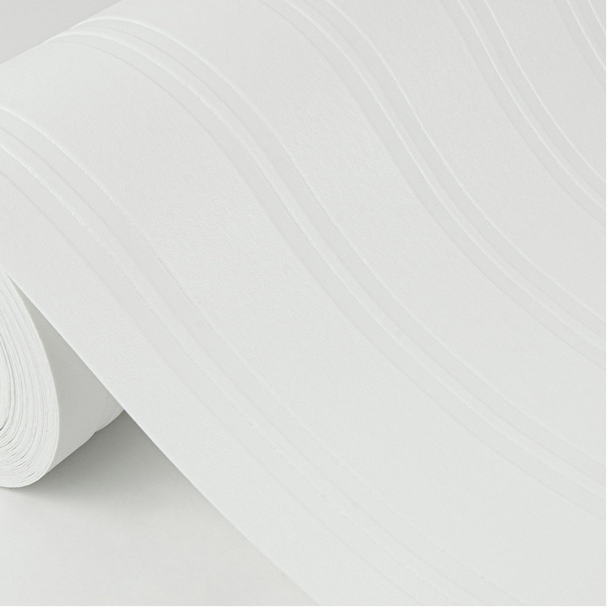Elliott White Paintable Stripe Wallpaper with Textured Raised Ink - Brewster 4000-2435-15