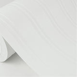 Elliott White Paintable Stripe Wallpaper with Textured Raised Ink - Brewster 4000-2435-15