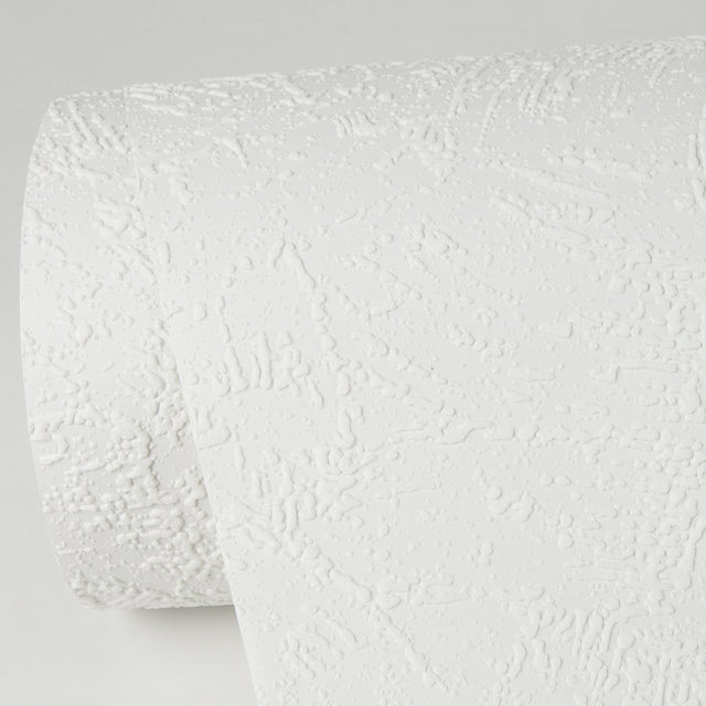 Gustave White Plaster Paintable Wallpaper with Abstract Texture Pattern, Modern Style - Brewster 4000-2516-19