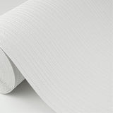 Samuel White Paintable Textured Stripe Wallpaper with Abstract Texture Pattern - Brewster 4000-3149-18