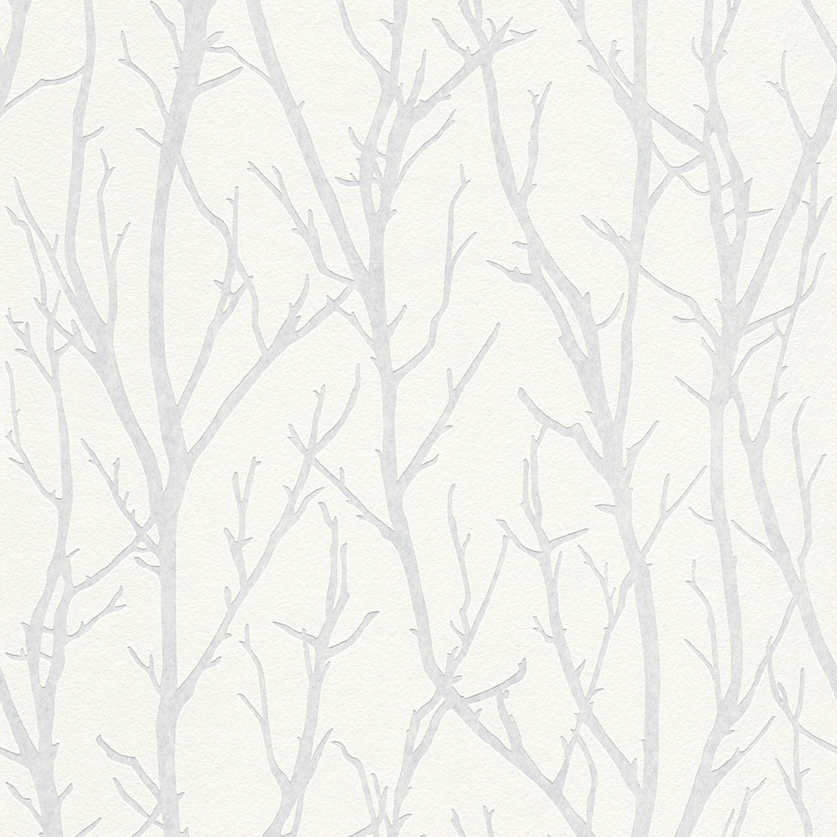 Redford White Birch Paintable Wallpaper with Scandinavian Botanical Texture Pattern - Brewster 4000-3210-15