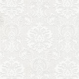 Plouf White Damask Paintable Wallpaper with Traditional Texture Pattern - Brewster 4000-32808