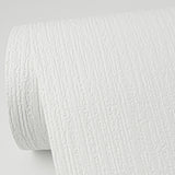 Strati White Stria Paintable Wallpaper with Textured Abstract Pattern - Brewster 4000-32832
