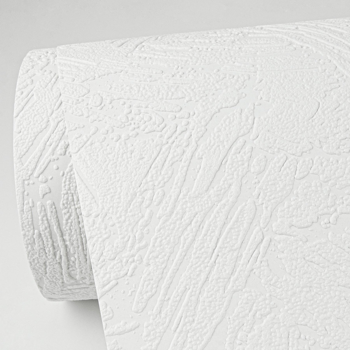 Leonardo White Plaster Paintable Wallpaper with Abstract Textured Pattern - Brewster 4000-3303-21