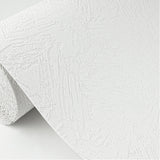 Leonardo White Plaster Paintable Wallpaper with Abstract Textured Pattern - Brewster 4000-3303-21