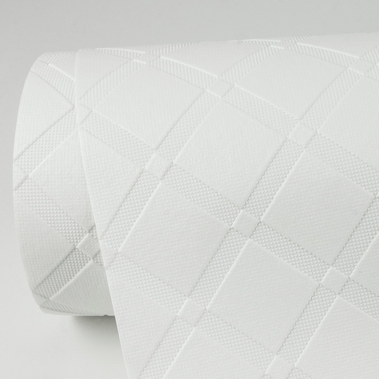 Armin White Diamond Trellis Paintable Wallpaper with Raised Texture - Brewster 4000-5281-17