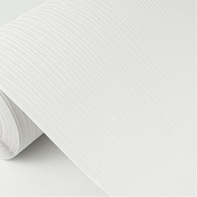 Albrecht White Vertical Paintable Wallpaper with Textured Abstract Lines - Brewster 4000-5412-60
