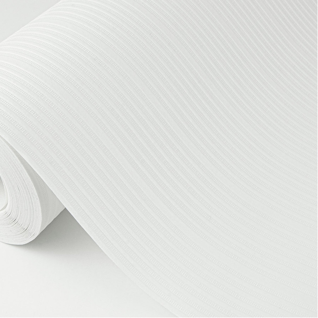 Cedric White Paintable Stripe Wallpaper with Textured Raised Ink - Brewster 4000-5627-15