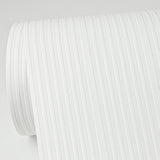 Cedric White Paintable Stripe Wallpaper with Textured Raised Ink - Brewster 4000-5627-15