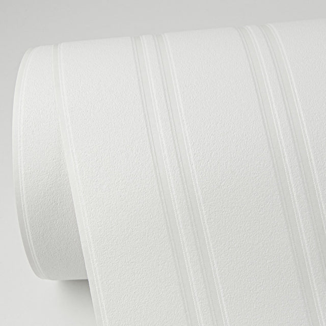 Murph White Beadboard Paintable Wallpaper with Traditional Texture Pattern - Brewster 4000-59016