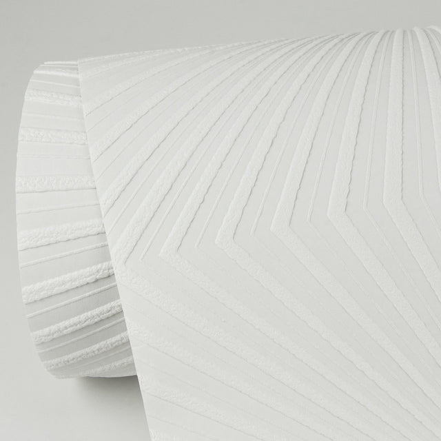 Silvie White Tin Burst Paintable Wallpaper with Textured Starburst Pattern - Brewster 4000-6639-17