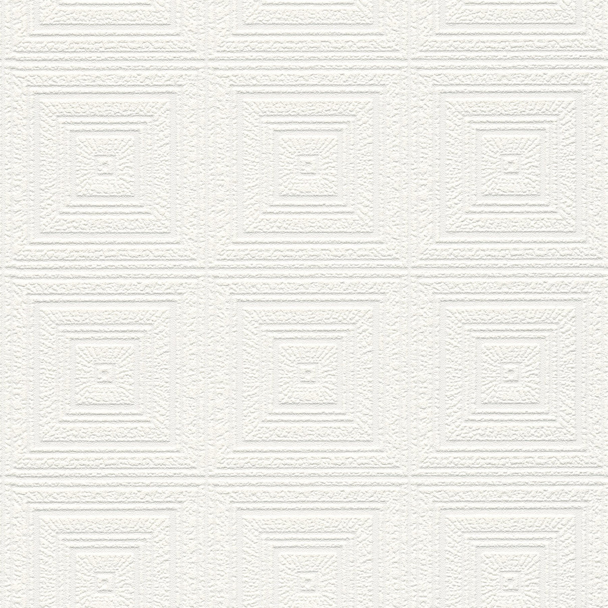 Wright White Tin Paintable Wallpaper with Bohemian Textured Tin Tile Pattern - Brewster 4000-6640-13