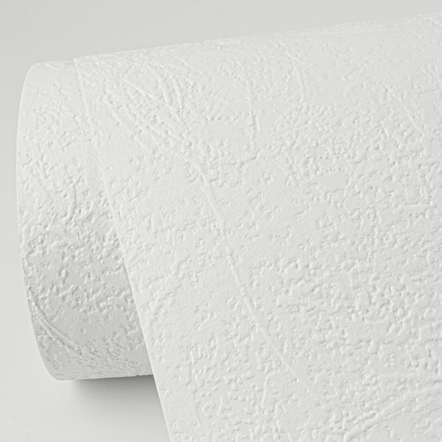 Cale White Stucco Paintable Wallpaper with Textured Abstract Pattern - Brewster 4000-67473