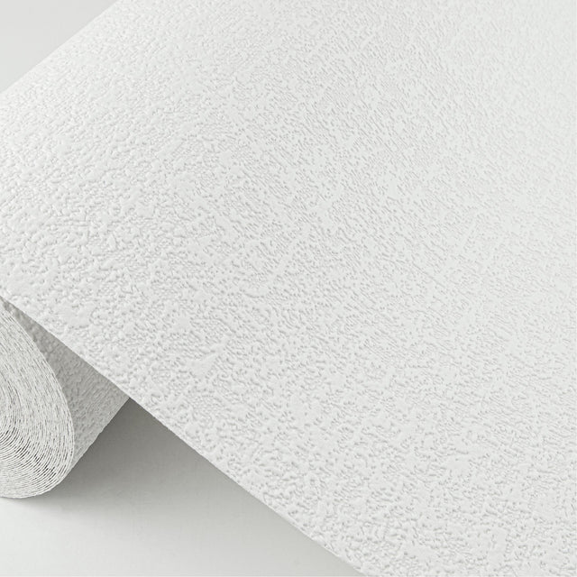 Lou White Linen Paintable Wallpaper with Textured Abstract Pattern - Brewster 4000-67474