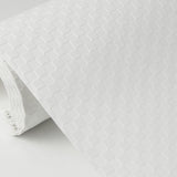 Jason White Check Paintable Wallpaper with Textured Check Pattern - Brewster 4000-93465-1
