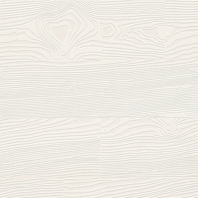 Wade White Planks Paintable Wallpaper with Textured Wood Plank Pattern - Brewster 4000-93994