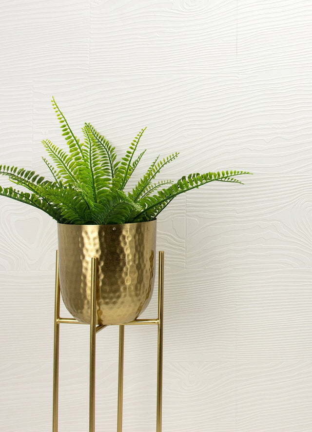 Wade White Planks Paintable Wallpaper with Textured Wood Plank Pattern - Brewster 4000-93994
