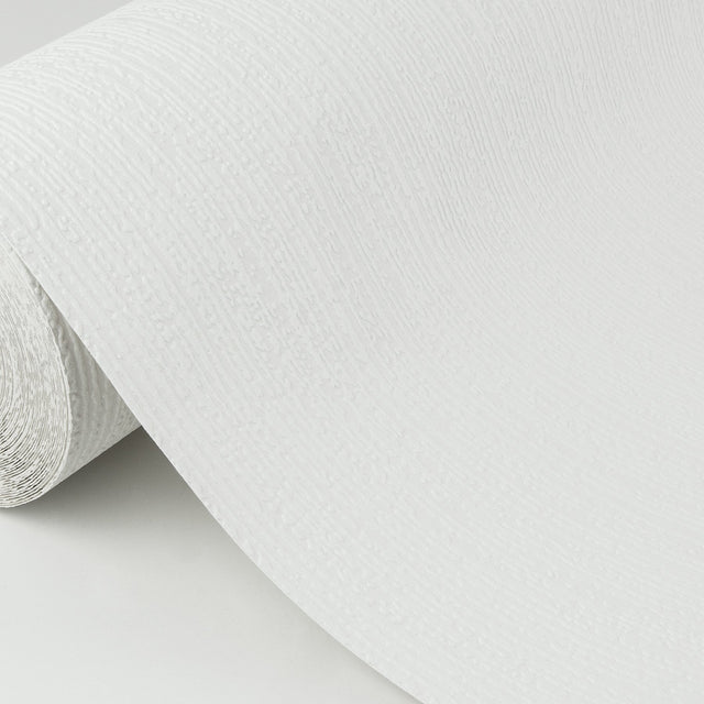Bisa White Fibre Paintable Textured Wallpaper - Brewster 4000-93997