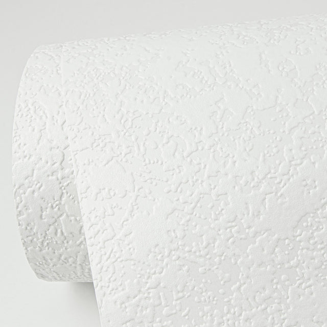 Dunlap White Sponge Paintable Wallpaper with Texture Pattern - Brewster 4000-96292