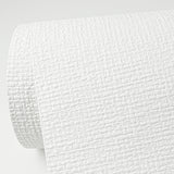 Minehan White Knit Texture Woven Paintable Wallpaper with Traditional Abstract Texture Pattern - Brewster 4000-96294