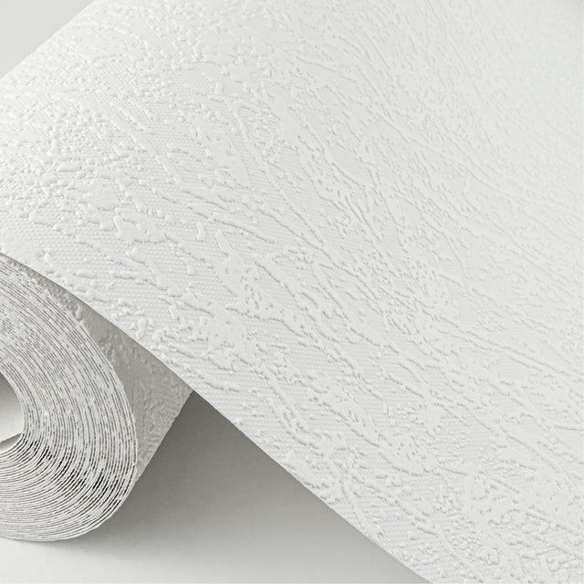Freese White Splatter Paintable Wallpaper with Raised Ink Texture - Brewster 4000-96295