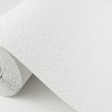 Stinson White Stucco Texture Paintable Wallpaper with Abstract Popcorn Motif - Brewster 4000-96299