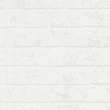 Bridgers White Exposed Brick Wall Paintable Wallpaper with Industrial Texture Pattern - Brewster 4000-99423
