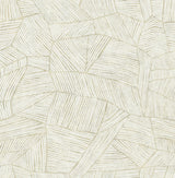 Aldabra Taupe Textured Geometric Wallpaper with Bohemian Graphics Pattern - Brewster 4014-26400